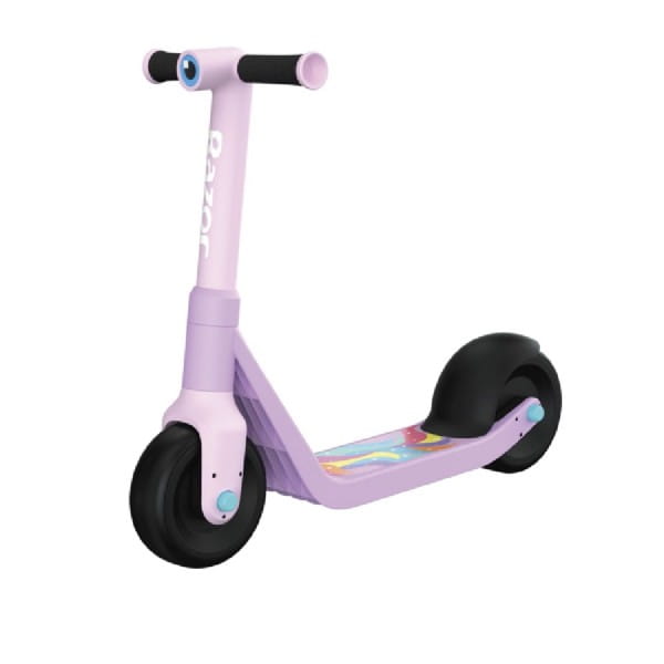 Jr. Wild Ones Scooter (für Kinder, Spritzguss-Kunststoff, Stahlverstärkt mit 3D-Augengrafik, langsam rollende Reifen)